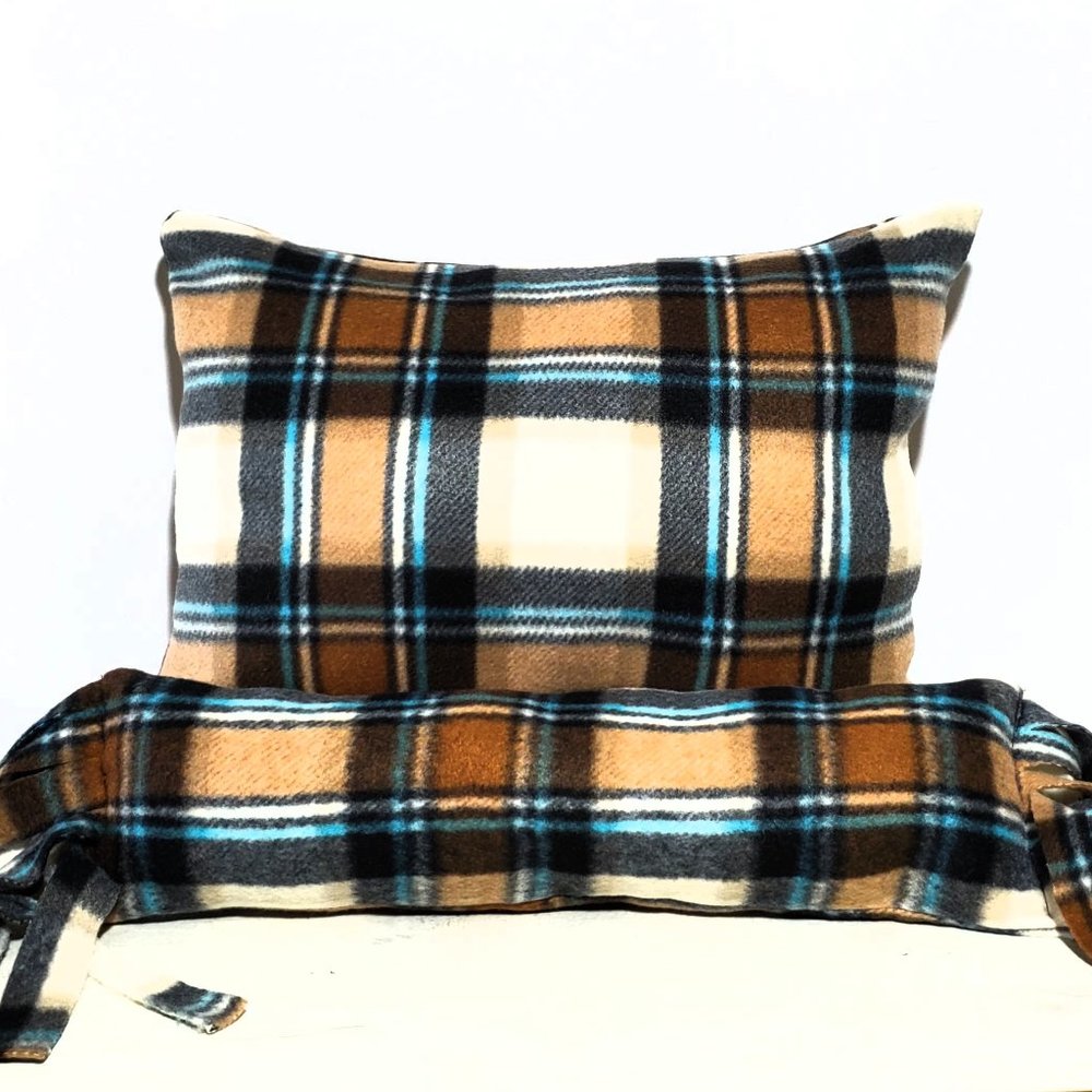 Plush Doggie Flannel Pillow & Toy Set. New!!! Add Your Doggie Name For Free!!!